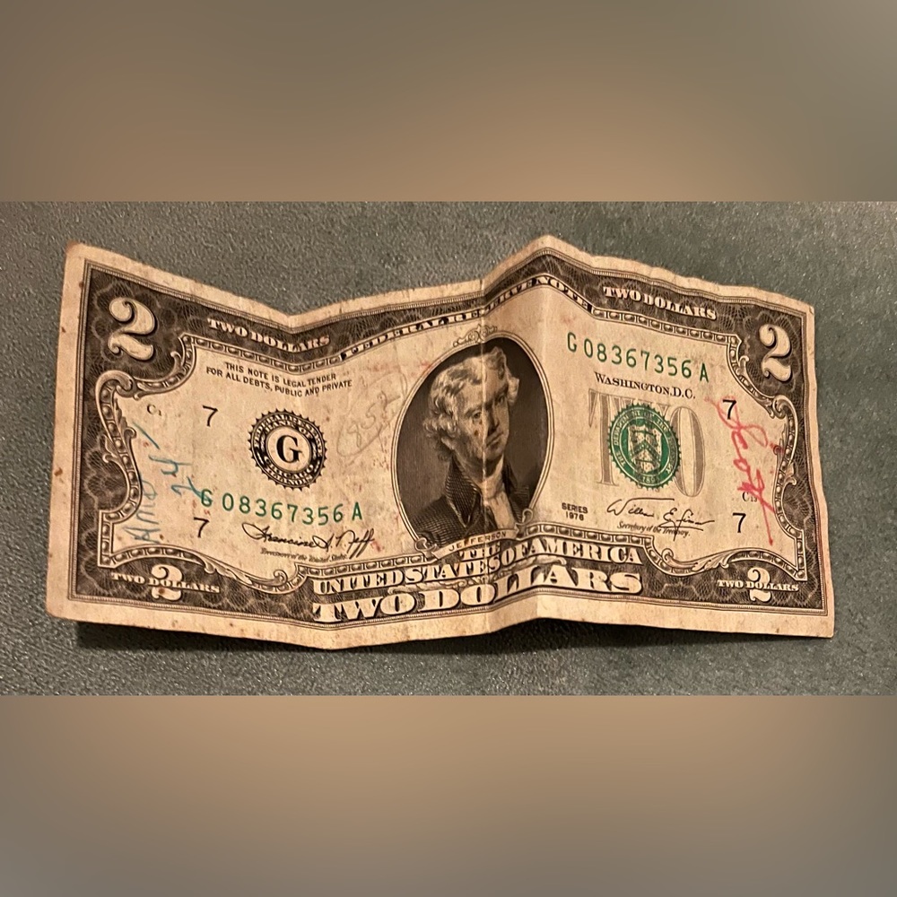 Rare 1976 2 Dollar Bill $2 Bill